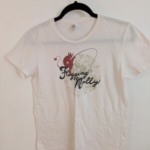 Gildan White Tee with Red and Black Design